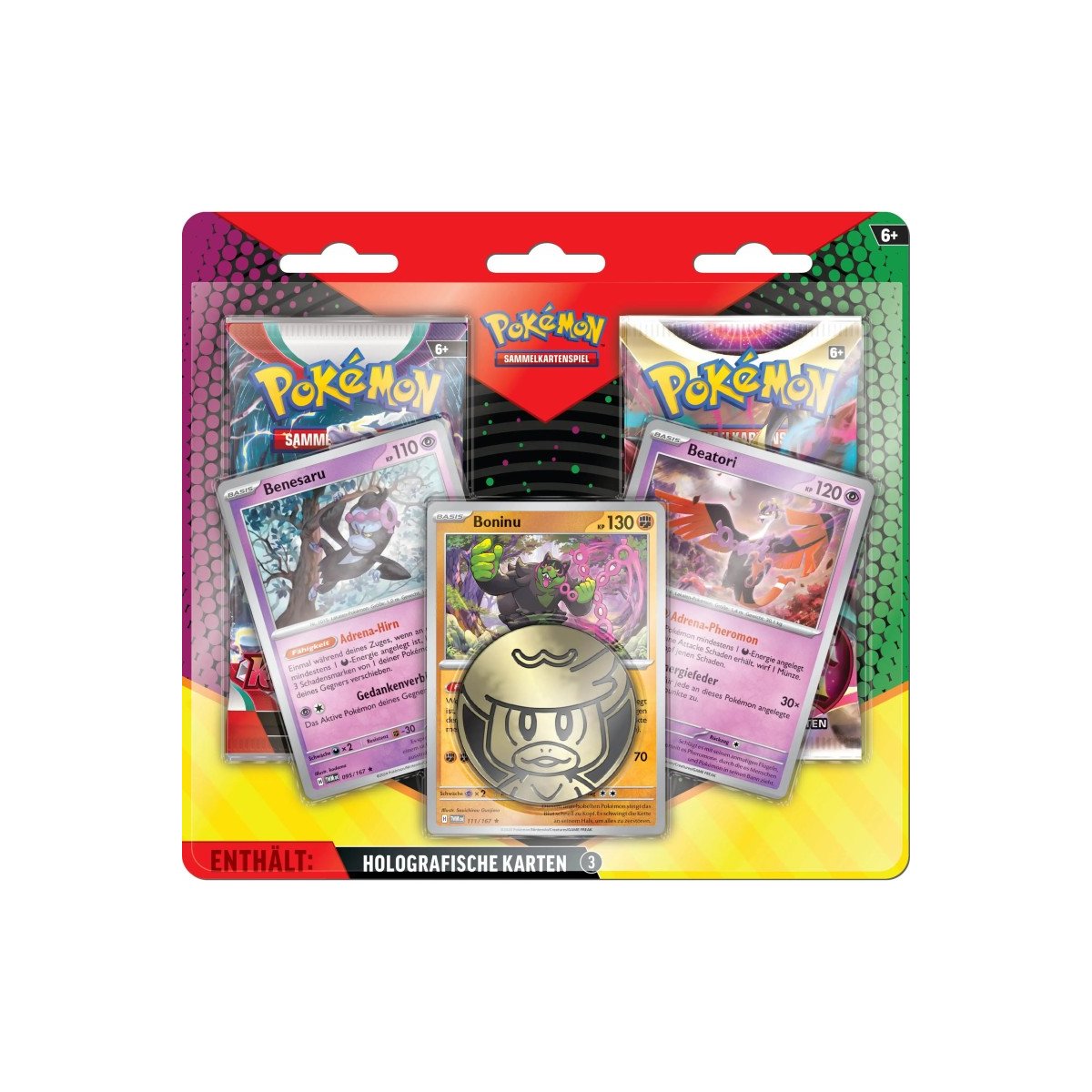 Pokemon Enhanced 2-Pack Blister Boninu, Benesaru & Beatori März 2025 DEUTSCH