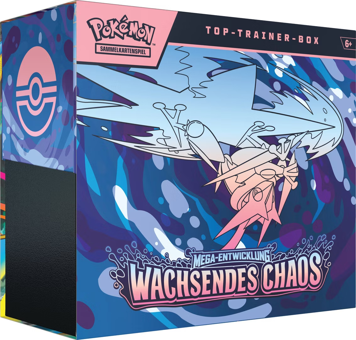 Pokemon Mega Entwicklung Wachsendes Chaos Top Trainer Box DEUTSCH VORBESTELLUNG