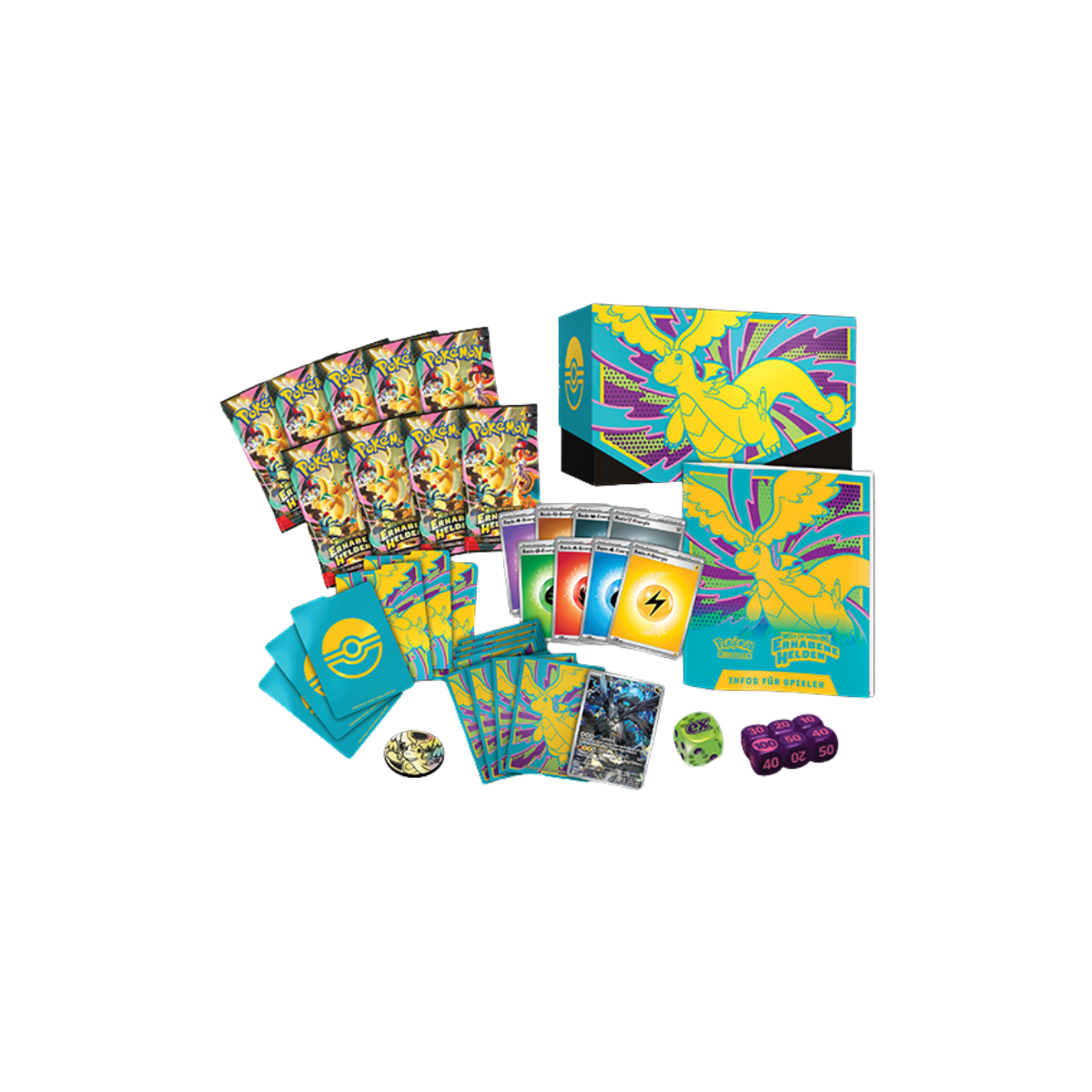 Pokemon Mega Entwicklung Erhabene Helden Top Trainer Box DEUTSCH