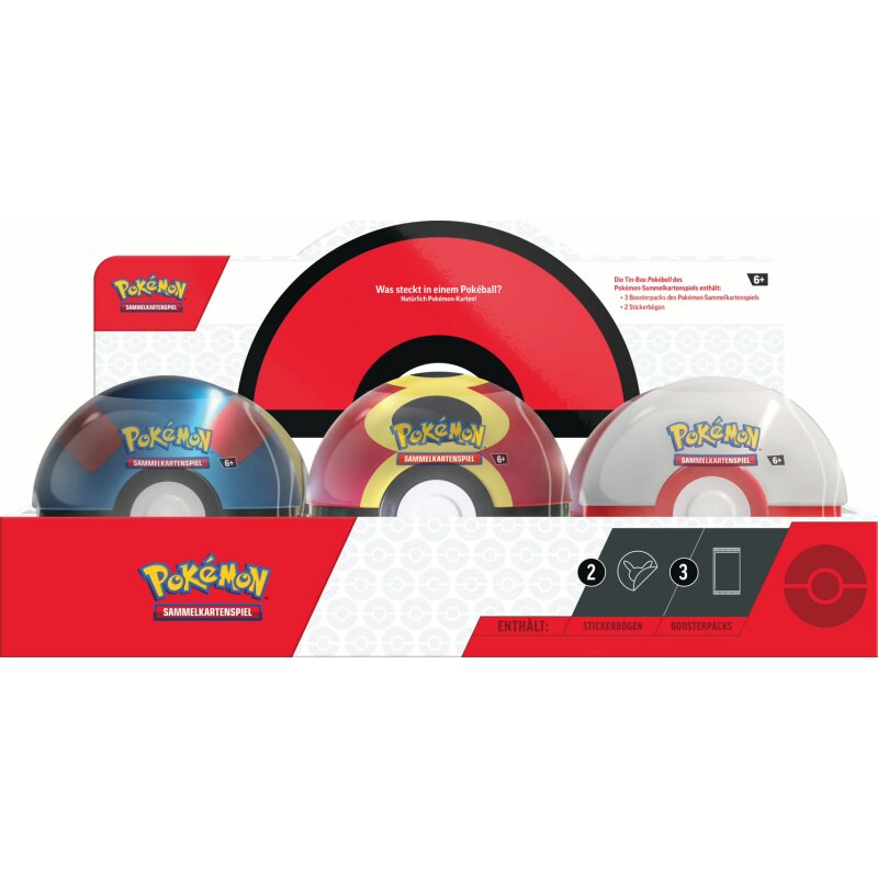 Pokémon Pokeball Tin Display 2025 DEUTSCH 