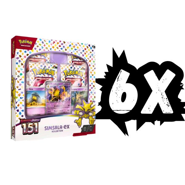 Pokemon 151 Simsala EX Kollektion 6x DEUTSCH