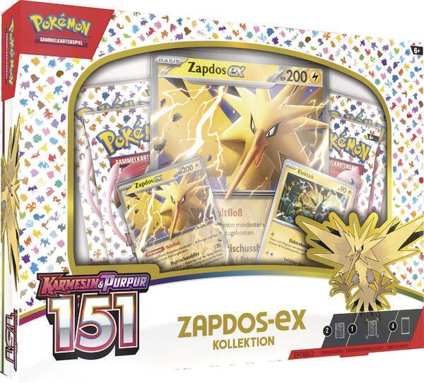 Pokemon 151 Zapdos EX Kollektion DEUTSCH