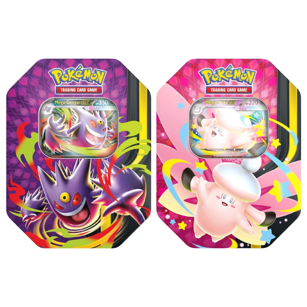 Pokemon Mondschein Tin Box Mega Gengar & Pixi EX Set DEUTSCH