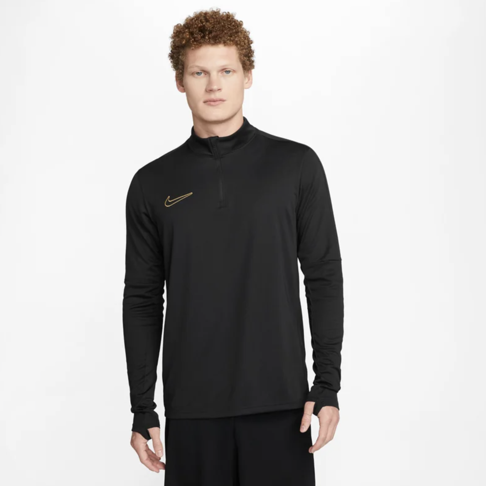 Nike Dri-FIT Academy langarm Fußball Trainingsshirt black/gold