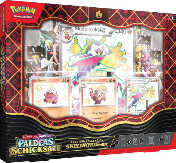 Pokemon Paldeas Schicksale Skelokrok EX Premium-Kollektion DEUTSCH