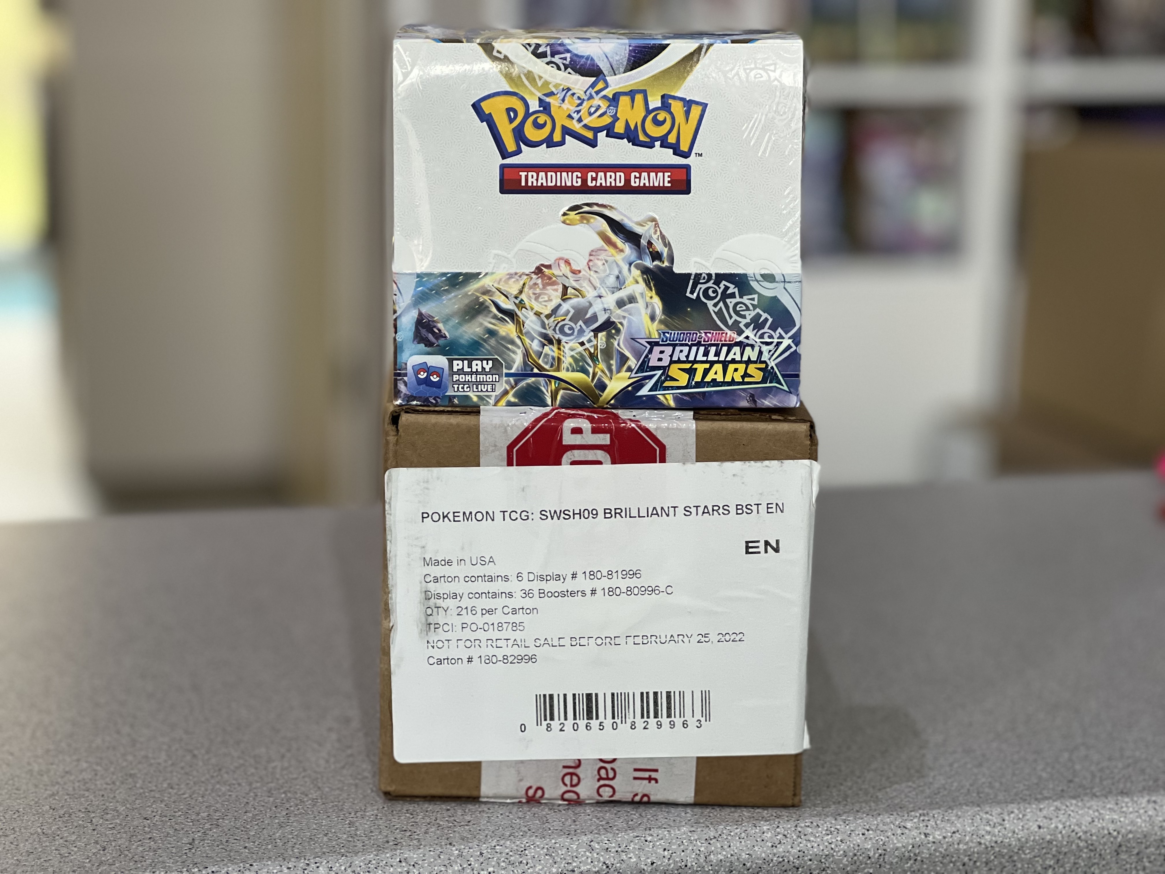 Pokemon Brilliant Stars Booster Display Case factory sealed